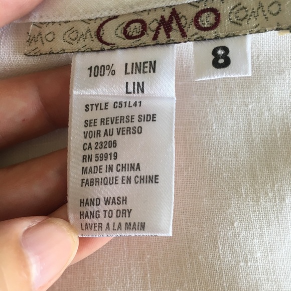 100% linen blouse - Picture 4 of 6